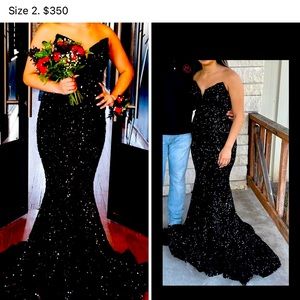 Black sparkly prom dress
